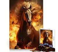 Horse From Hell Jigsaw Puzzles for Teenagers 1000 Pieces Memory Train Fine Thick Home Game Birthday Present (38x52cm)