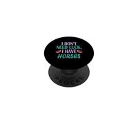 Horse Funny My Idea of Self-Care Includes Horses PopSockets Adhesive PopGrip
