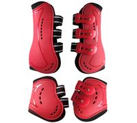 Horse Gaiters & Fetlock Caps Set - Red M