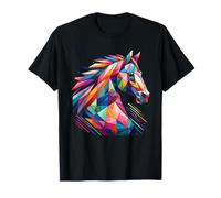 Horse Geometric Abstract Geometrical Pattern Horse Lover T-Shirt