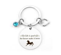 Horse Gifts for Girls, Horse Keyring, Horse Gifts, Inspirational Gifts for Women, First Day at School Gifts, Positive Gifts, Starting School Gifts, Horse Keychain Birthday Gifts for Women Men