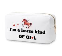 Horse Gifts for Women Horses Makeup Bag Cowgirl Equestrian Gifts Animal Lover Gifts Cosmetic Bag Horseshoe Horse Gifts Christmas Birthday Gift for Horse Lover Daughter Friend Sister Travel Pouch