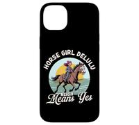 Horse Girl Delulu Neigh Means Yes Horse Riding Meme Lover Case for iPhone 14 Plus