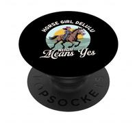 Horse Girl Delulu Neigh Means Yes Horse Riding Meme Lover PopSockets Adhesive PopGrip