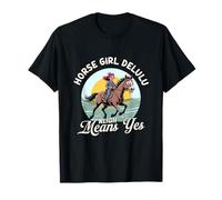 Horse Girl Delulu Neigh Means Yes Horse Riding Meme Lover T-Shirt