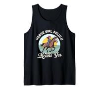 Horse Girl Delulu Neigh Means Yes Horse Riding Meme Lover Tank Top