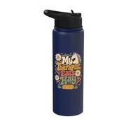 Horse Girl Equestrian My Therapist Eats Hay Stainless Steel Insulated Water Bottle