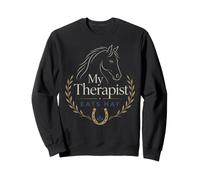 Horse Girl Equestrian My Therapist Eats Hay Sweatshirt