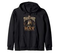 Horse Girl Equestrian My Therapist Eats Hay Zip Hoodie