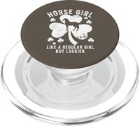 Horse Girl Like A Regular Girl But Luckier Shamrock Quote PopSockets PopGrip for MagSafe