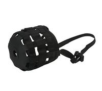 Horse Grazing Muzzle, Black PP Rubber Mouth Cover with Large Openings, 63cm Circumference 16cm Height for Equestrian Use, Designed for Managed Feeding