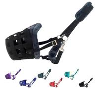 Horse Grazing Muzzle Halter, Mink Fleece Padded, Multiple Sizes, Breathable (Black, Draft)