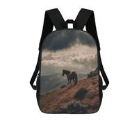 Horse Grazing on The Mountain Travel Backpack Laptop Backpack 17 Inch