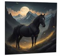 Horse Greeting Card Horses Design - equestrian Birthday Card 145 x 145mm