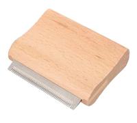 Horse Grooming Brush Deshedding Scraper Wooden Metal Khaki