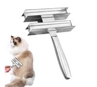 Horse Grooming Brush, Moulting Horse Comb - Double Sided Grooming Comb Brush | Stainless Steel Brush for Grooming, Comfortable Horse Comb for Cow, Horse, Sheep, Donkey, Cat, Dog