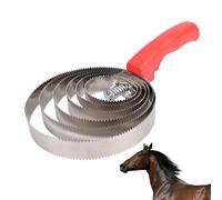 Horse Grooming Brush - Multifunctional Reversible Curry Comb, Sheep, Handle Tool for Removing Dirt, Hair and Loose | Grooming Supplies for Stalls, Farm Grooming, Animal