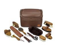 Horse Grooming Complete Set - 12 Piece Cleaning Set for Horses Including Brush, Mane Brush, Hoof Pick, Curry Comb, Mane Comb & Bag - High Quality Cleaning Set for Stable & Tournament