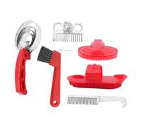 Horse Grooming Kit 6Pcs - Complete Equestrian Brush Set for Daily Care & Bathing