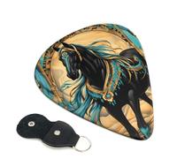 Horse Guitar Plectrums, 6 Guitar Plectrums, Double Sided Printing, For Acoustic Guitar, Bass, Ukulele, Electric Guitar (0.46 Mm 0.71 Mm 0.96 Mm)