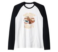 Horse Haflinger Power - Small But Mighty Quote Raglan Baseball Tee