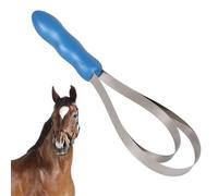 Horse Hair Brush, Stainless Steel Dual Sided Pet Shedding Tool with Non-slip Grip Handle for Long, Short & Double Coats