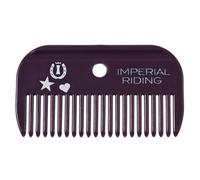 Imperial Riding IRH Rory Mane Comb Handy Comb for Small Hands with Cute Logo Print, Gentle Mane Styling for Ponies & Hobbyhorses, Candy Floss