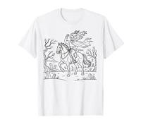 Horse Halloween Coloring Pages and Coloring yourselflf T-Shirt