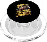 Horse Hanoverian "Born To Fly" Hanoverian Jumper Equestrian PopSockets PopGrip for MagSafe