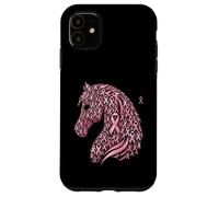 Horse Head Breast Cancer Awareness Pink Ribbon October Case for iPhone 11