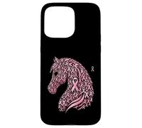 Horse Head Breast Cancer Awareness Pink Ribbon October Case for iPhone 15 Pro Max