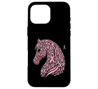 Horse Head Breast Cancer Awareness Pink Ribbon October Case for iPhone 16 Pro Max
