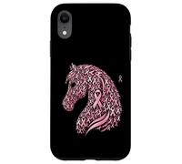 Horse Head Breast Cancer Awareness Pink Ribbon October Case for iPhone XR