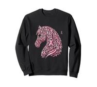 Horse Head Breast Cancer Awareness Pink Ribbon October Sweatshirt