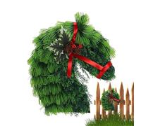 Horse Head Christmas Wreath, Natural Christmas Garland, Weatherproof Christmas Wreath with Horse Head for Wall, Door, Window, Living Room