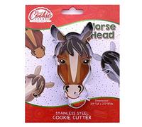 Horse Head Cookie Cutter - Sharp & Safe Stainless Steel Cooking Utensils - Ideal For Sandwiches, Pancakes, Fruits & Crafts - Dishwasher-Safe Bakery Supplies from Sweet Cookie Crumbs (3.9”T x 2.0”W)