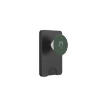 Horse Head Floral Line Art Wildflower - Sage Green PopSockets PopWallet for MagSafe