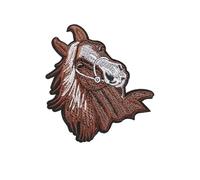 Horse Head Iron On Patches Applique Patches Animal Repair Ponies Embroidery for Clothes Bag Decoration Sewing Embroidered Horse Head Iron On/sew On