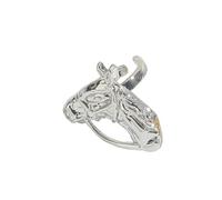 Horse Head Opening Band Statement Ring for Women Men Polished Vintage Punk Rock Farm Animal Thumb Finger Adjustable Rings Lucky Western Cowboy Cowgirl Country Party Jewelry, Adjustable, Copper, No