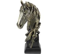 Horse Head Ornament Resin Vintage Statue for Tables Desks and Shelves | Realistic Texture, Smooth Finish, Easy Maintenance, Versatile Decoration for Offices, Living Rooms, Equestrian Fans