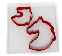 Horse Head Set of 2 Value Cookie/Fondant Cutters Pair 5CM + 8CM