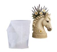 Horse Head Shape Flower Container Silicone Mold Suitable for Crafting Unique Resin Ornaments and Small Plant Displays Silicone Mold