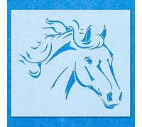 Horse Head Stencil: Mylar Airbrush Wall Art Painting Crafts 3-190 Micron| DIY-A4 Stencil - Design Size (170mm 190mm)