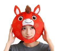 Horse Headgear - 0.1kg, Plush Mascot Hat, Horsee Immediately Wealth | Chinese New Yearr Costume Accessory for Adults Holiday Party Celebration Photoshoot Event Show
