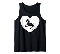 Horse Heart Silhouette Graphic Equestrian Riding #25D1 Tank Top