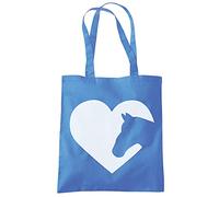 Horse Heart - Tote Shopping Bag - I love My Horse Riding Pony One size cornflower blue