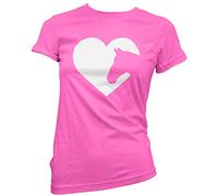Horse Heart - Womens T-Shirt - I love My Horse Riding Pony 8 pink