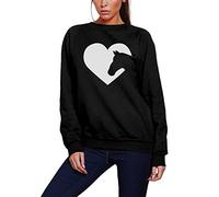 Horse Heart - Youth & Womens Sweatshirt - I Love My Horse Riding Pony M Black
