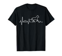Horse heartbeat horse lover rider I love horses heart rate T-Shirt