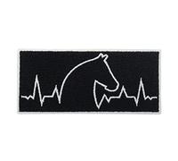 Horse Heartbeat Iron-On Patch | Horse Head Embroidery Patch, Pony Iron on Patches, Horse Riding ironable Patch, Horse foal Badges Finally Home